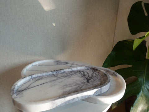 Plateau ovale grand format prune parfumée