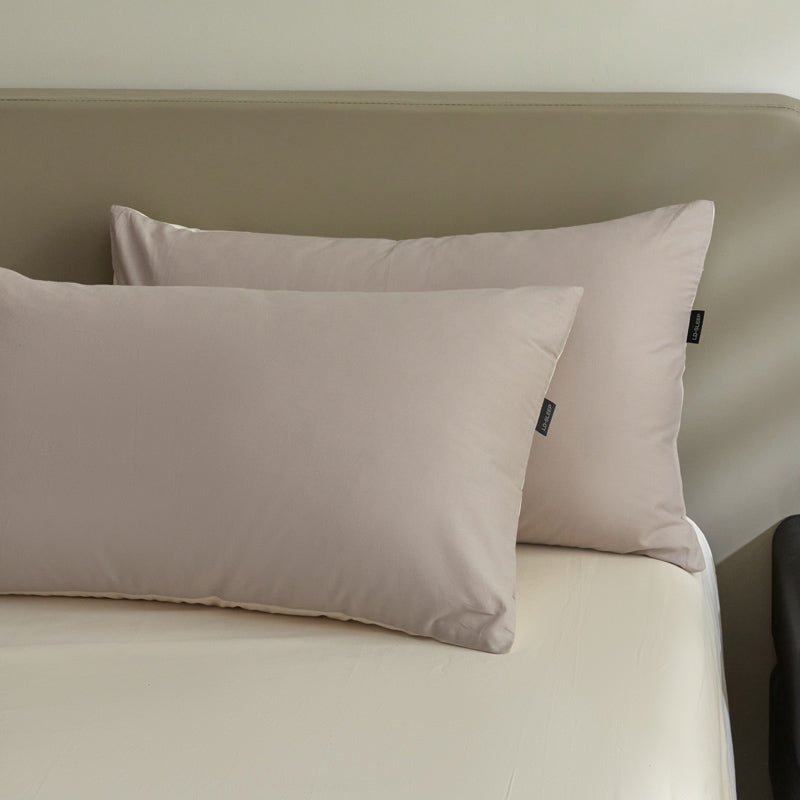 Linge de lit 3 pièces flanelle - Gris/Beige