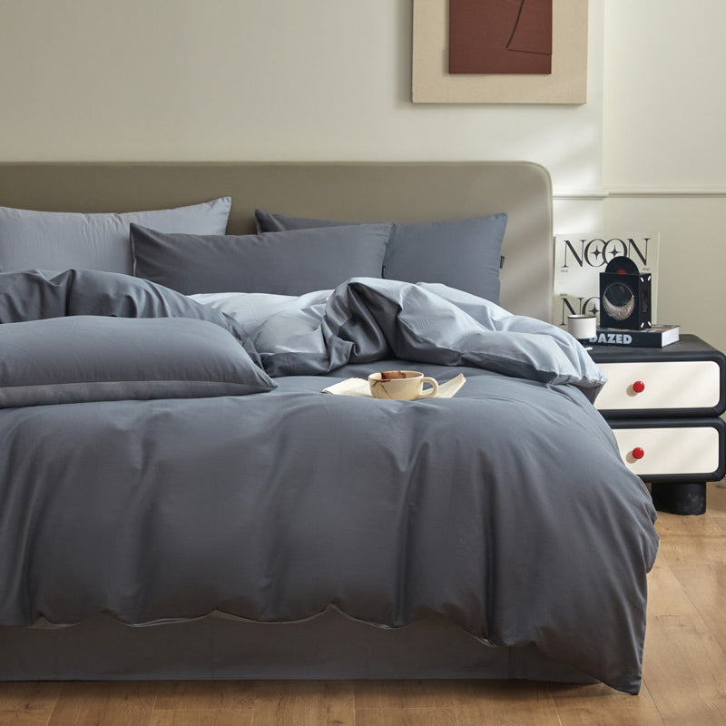 Housse de couette flanelle - Blue ciel / Bleu
