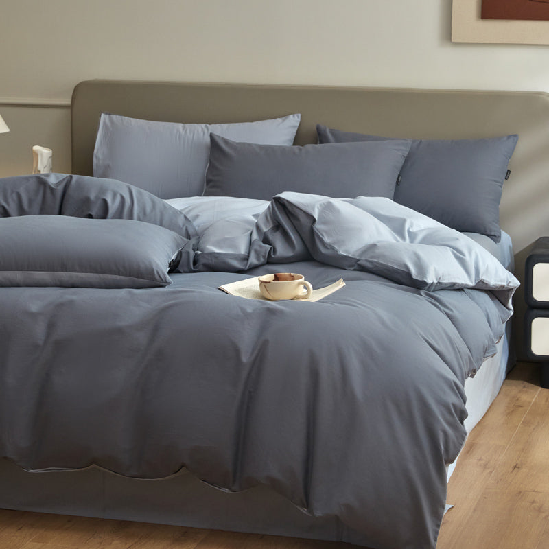 Housse de couette flanelle - Blue ciel / Bleu