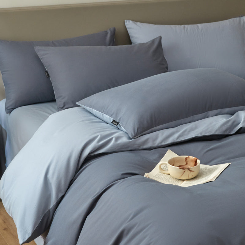 Housse de couette flanelle - Blue ciel / Bleu