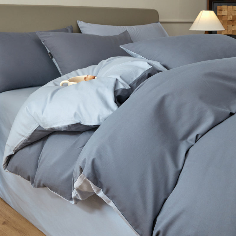 Housse de couette flanelle - Blue ciel / Bleu