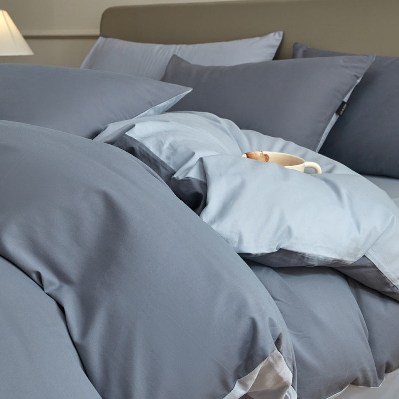 Housse de couette flanelle - Blue ciel / Bleu