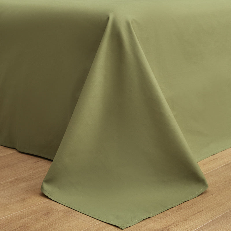 Housse de couette flanelle - Beige/ Verte