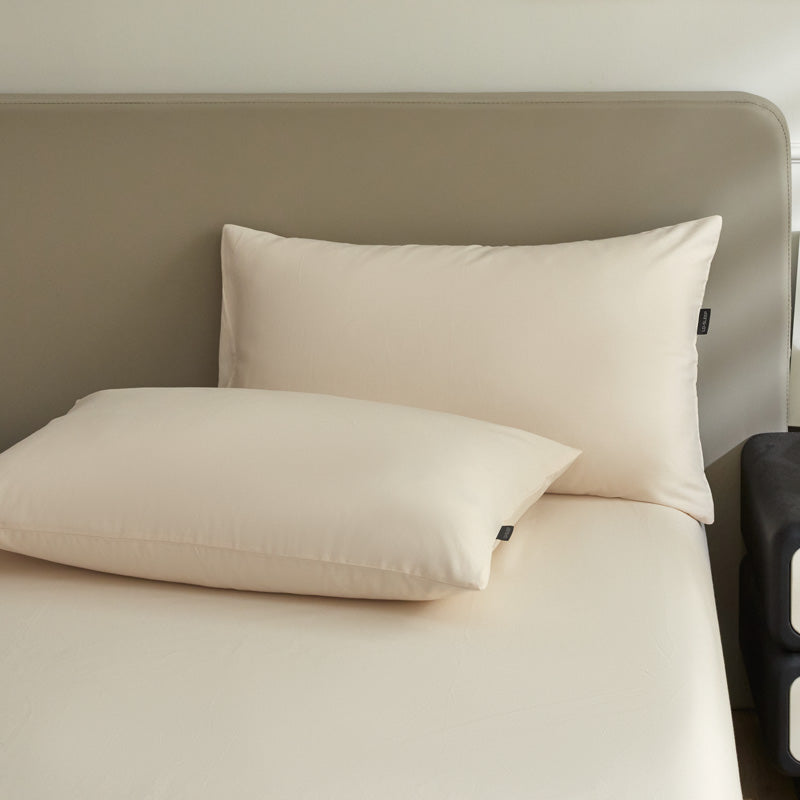 Linge de lit 3 pièces flanelle - Beige pure
