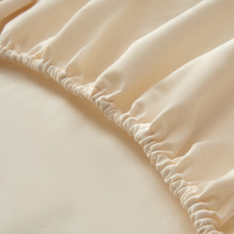 Linge de lit 3 pièces flanelle - Beige pure