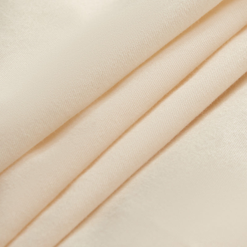 Linge de lit 3 pièces flanelle - Beige pure