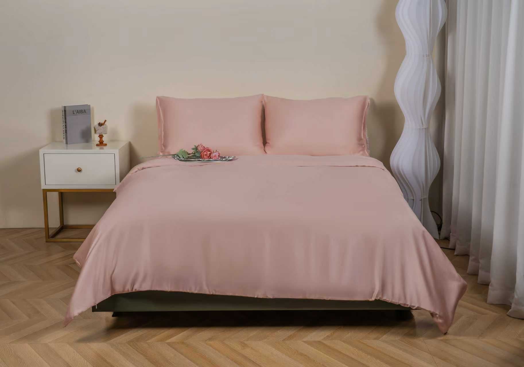 Housse de couette rose pétale