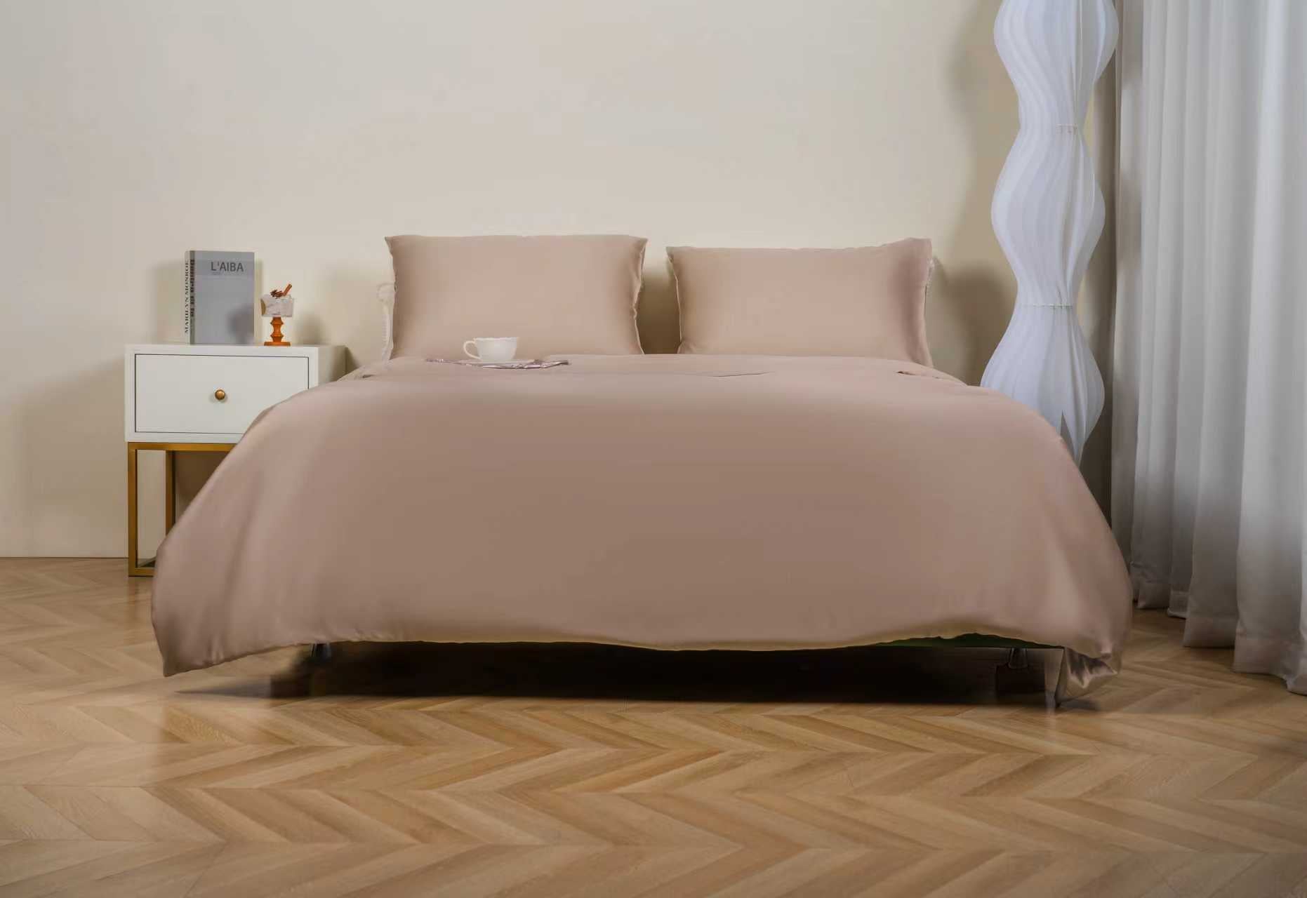 Housse de couette rose doré