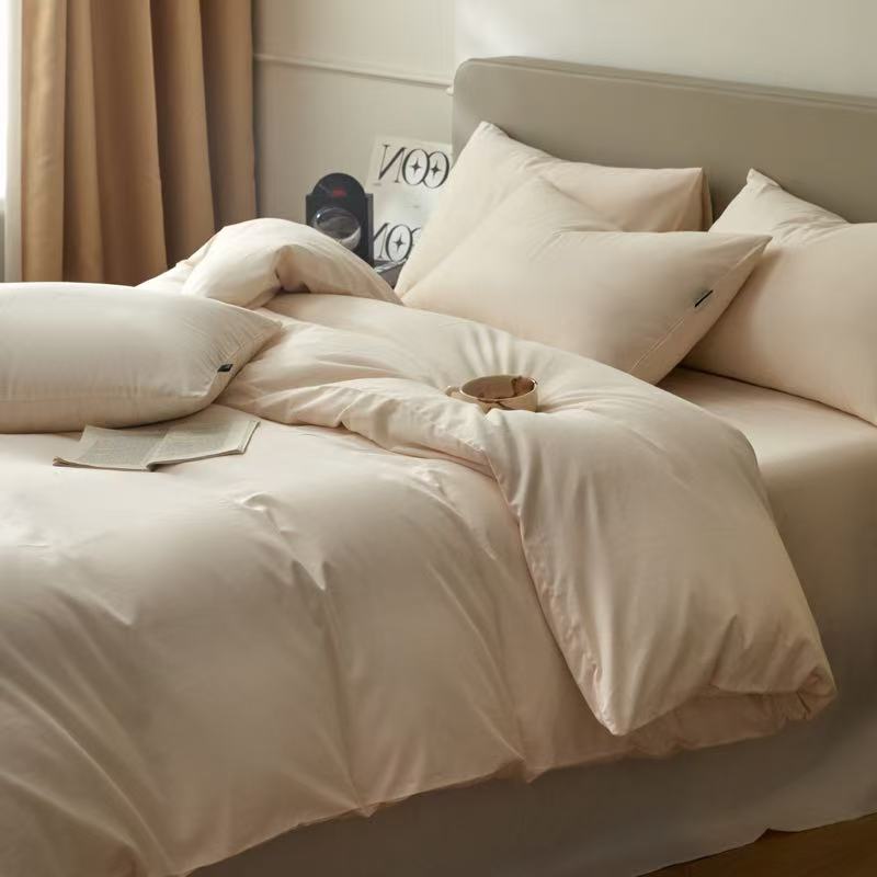 Linge de lit 3 pièces flanelle - Beige pure