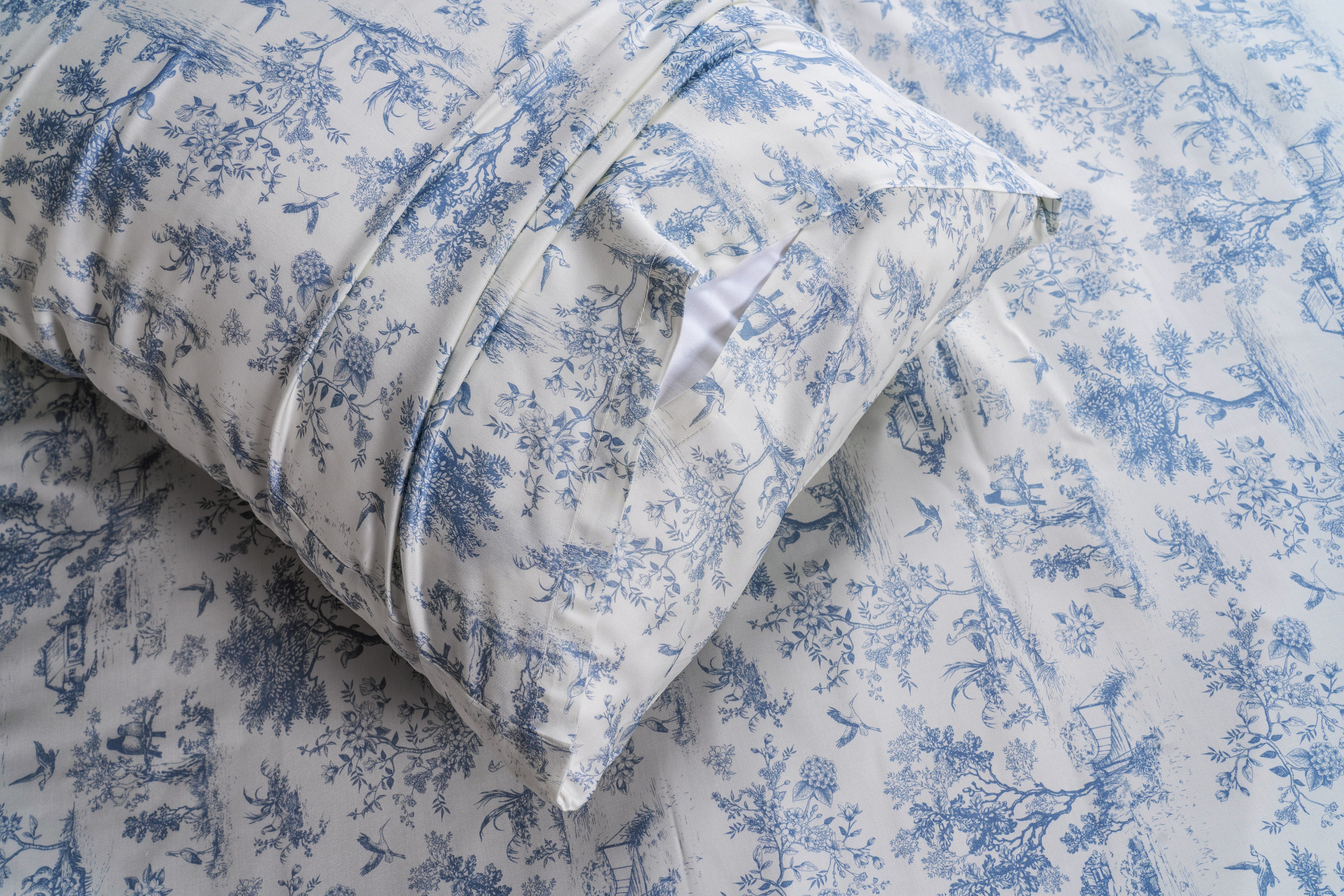 Taie d'oreiller Blue printed