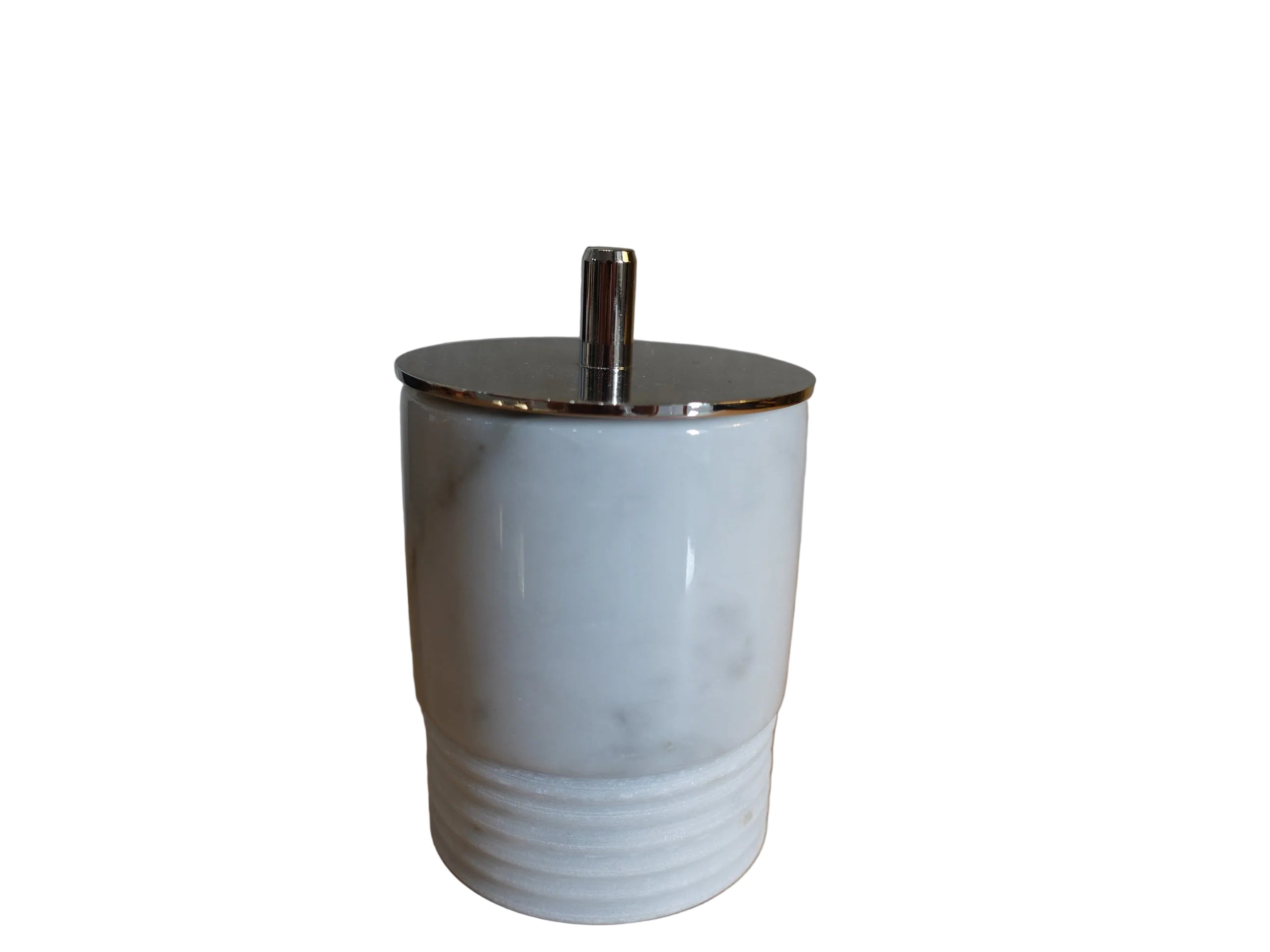 Porte Cotons maquillage marbre blanc