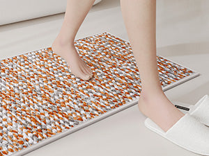 Tapis Chenil - Points orange