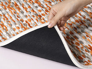 Tapis Chenil - Points orange
