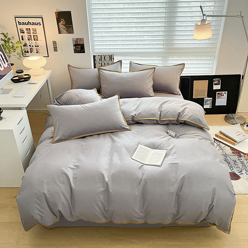 Linges de lit 4 pièces Shelles - Light Grey