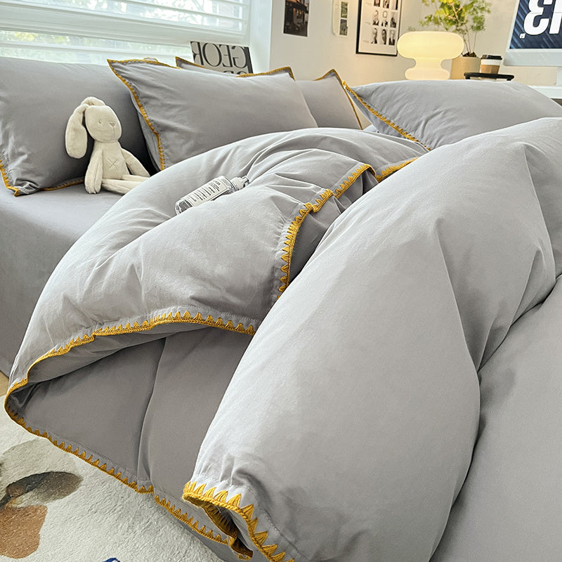 Linges de lit 4 pièces Shelles - Light Grey