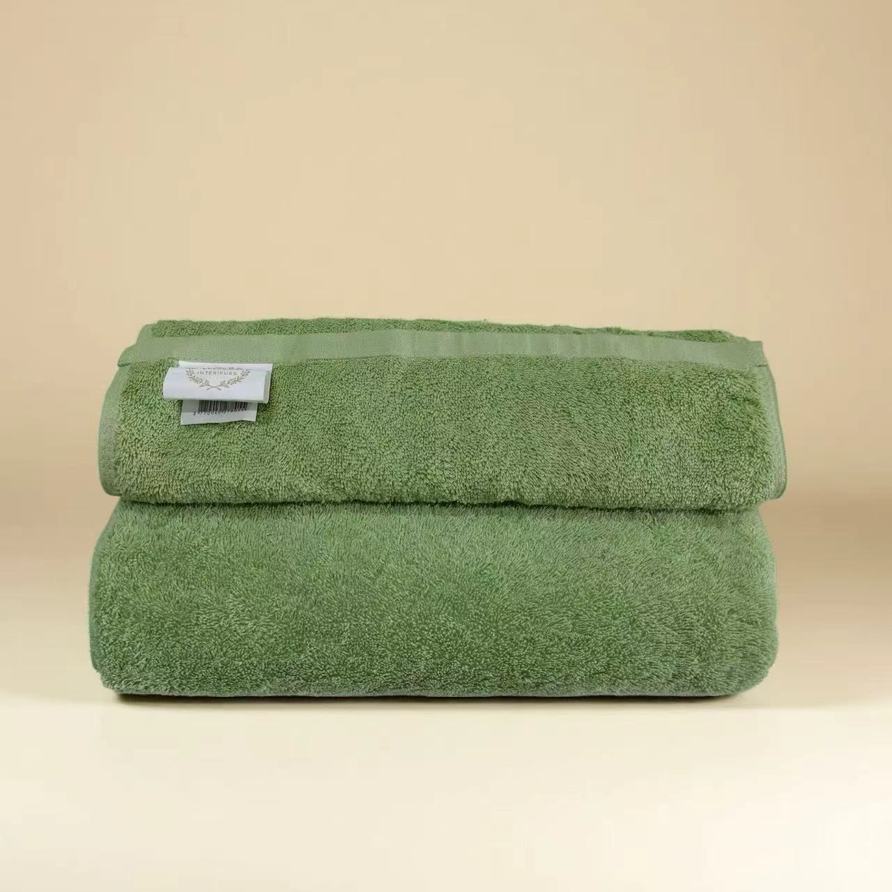 Serviette de bain verte bambou